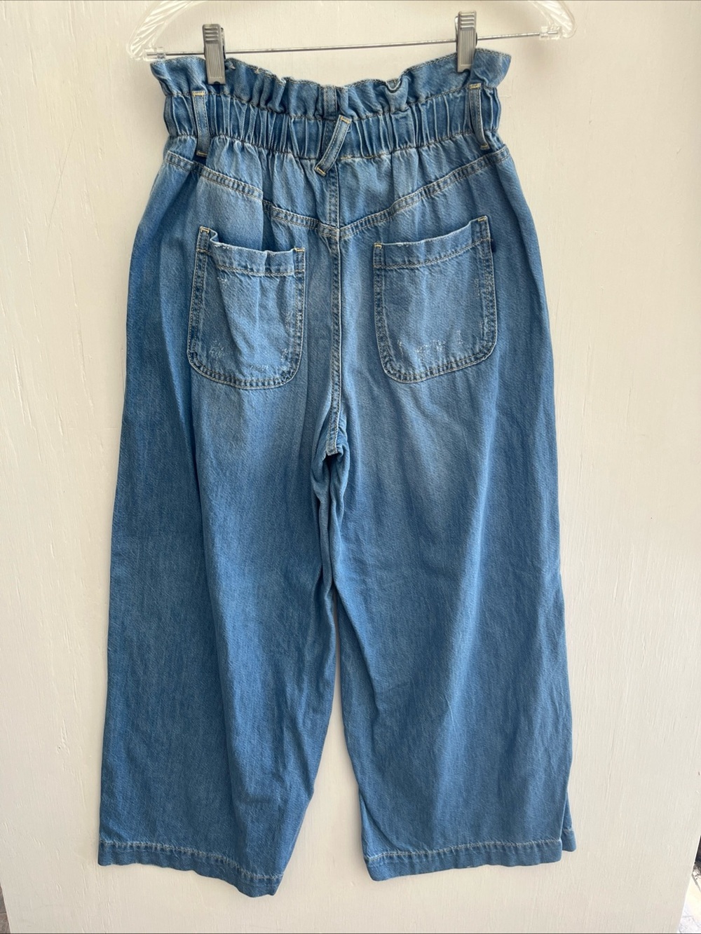 Pilcro Anthropologie Jeans Womans 27P The Coastal Wide Leg High Rise Drawstring - Picture 8 of 9